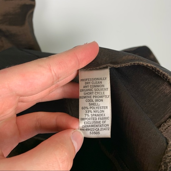 Vintage Cache Brown Shimmer Bodycon Evening Formal Mini Dress - Picture 8 of 17